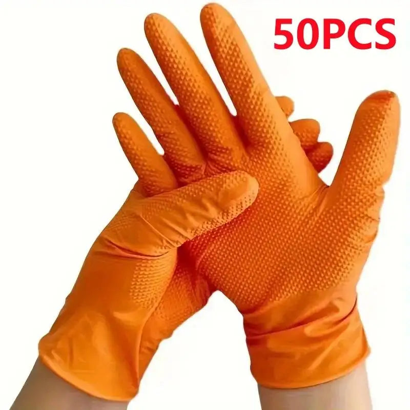 Canadian Shield Heavy-Duty Industrial Nitrile Gloves - 8MIL Diamond Grip Technology