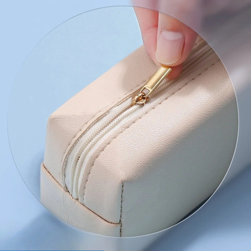 PU Leather Large Capacity Pencil Case – Korean Stationery Organizer