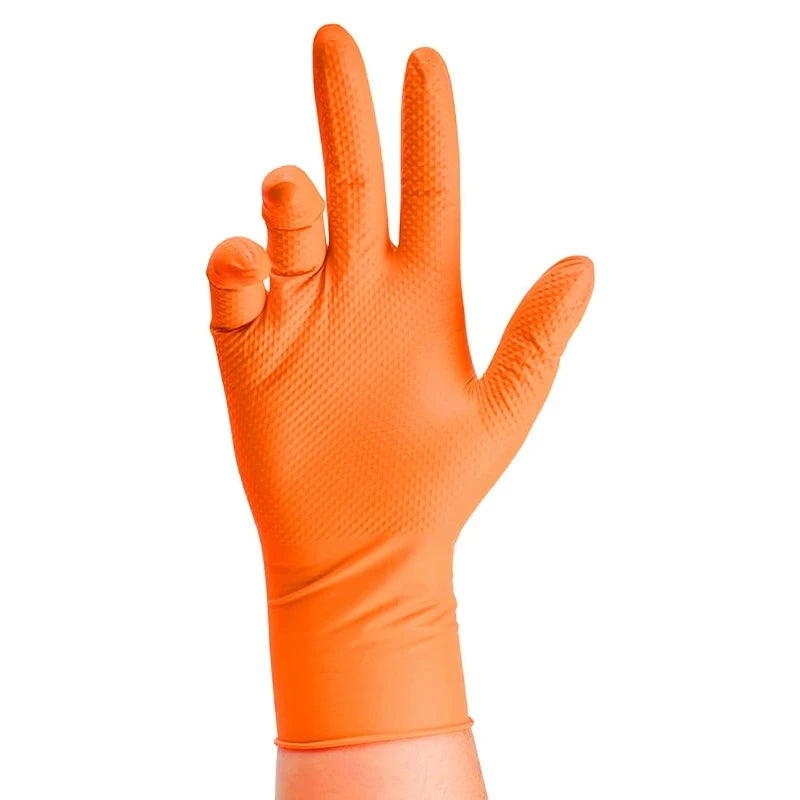 Canadian Shield Heavy-Duty Industrial Nitrile Gloves - 8MIL Diamond Grip Technology