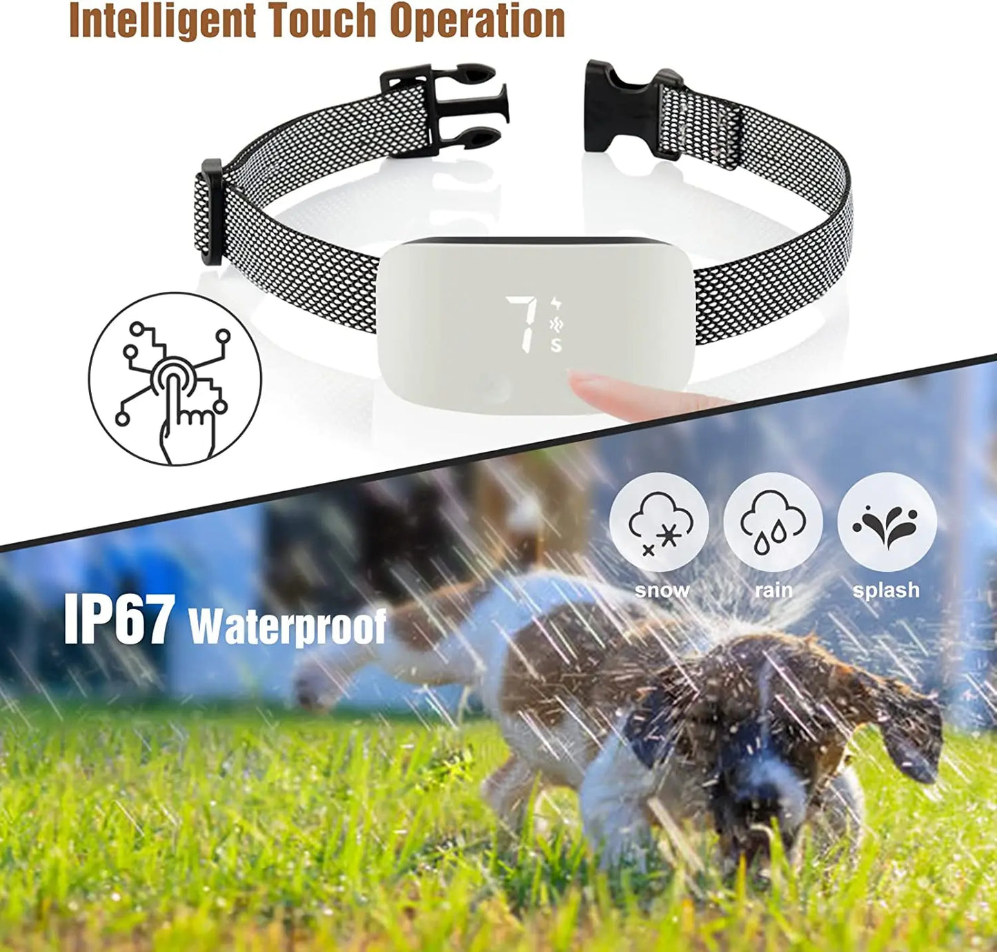 Automatic Anti Barking Dog Collar – Rechargeable, Waterproof & Smart Bark Stopper