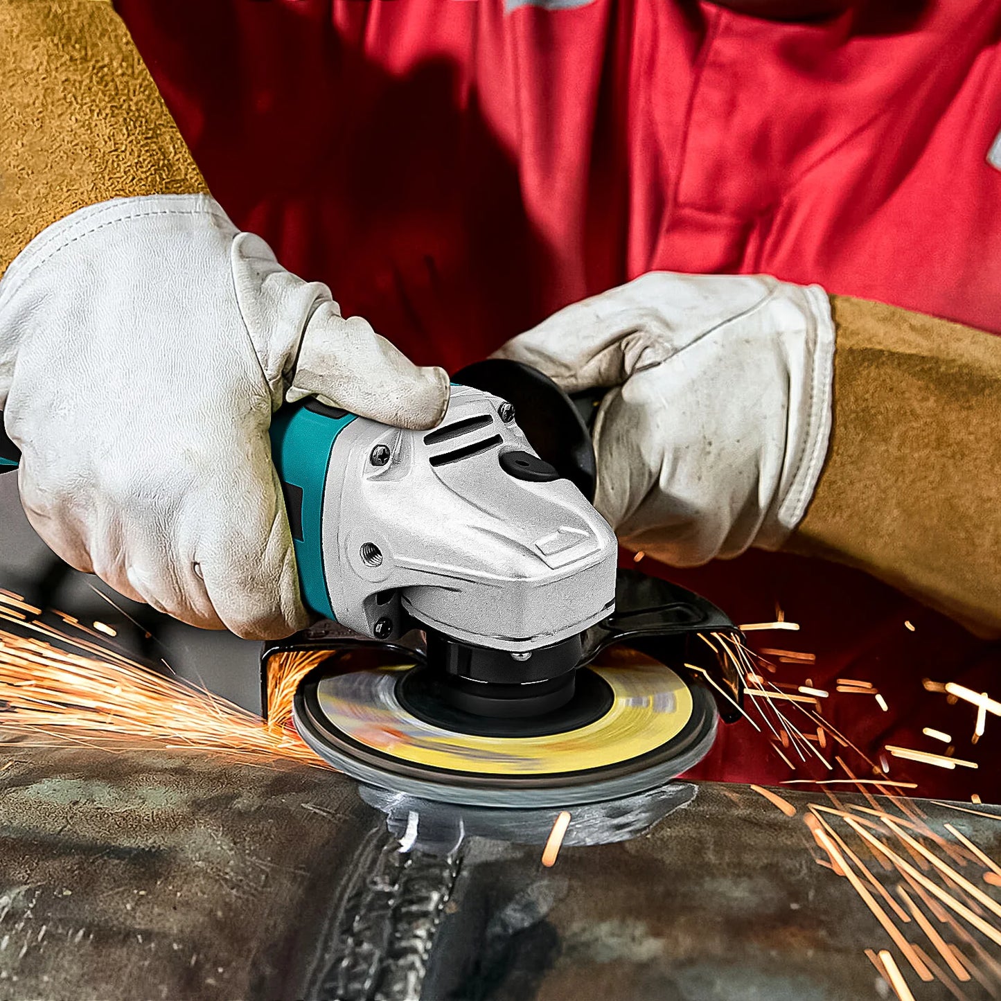 GISAM 125mm Brushless Cordless Angle Grinder - M14 Thread Cutting Machine (Tool Only - Makita 18V Battery Compatible)