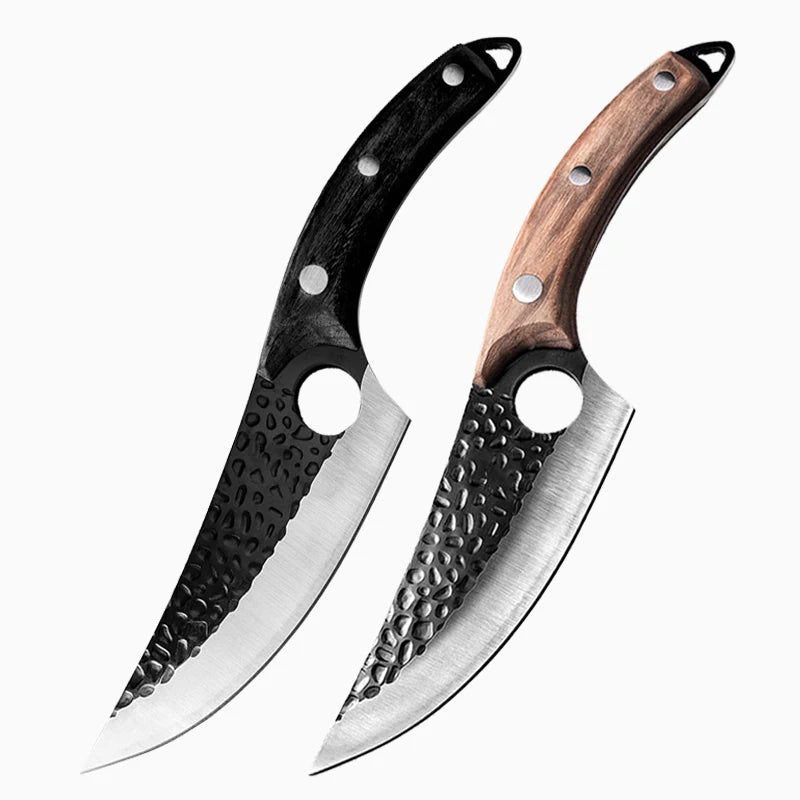 Professional Stainless Steel Boning Knife - Handmade Forged Chef's Knife for Meat, Fish & Outdoor Cooking