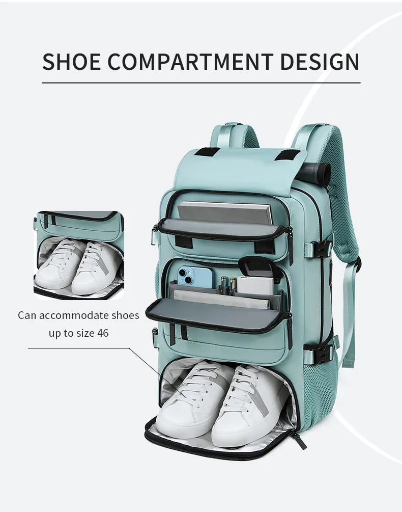 CampusPro™ Smart School Backpack with USB Charging & Shoe Compartment