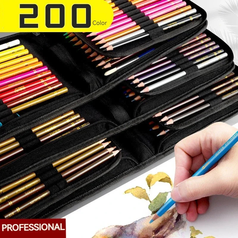 72/48 Colored Pencils Oil / Watercolor Color Pencils with Cloth Bag for Professional Drawing Sketching Art Supplies