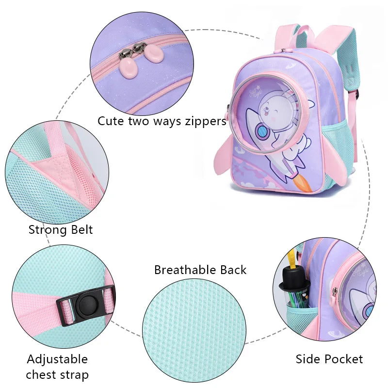 SUN EIGHT Waterproof Kids School Backpack – Durable Kindergarten Bag for Boys & Girls, Outdoor Use