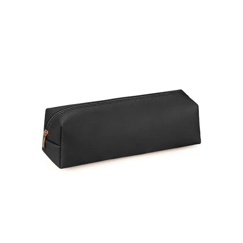 PU Leather Large Capacity Pencil Case – Korean Stationery Organizer