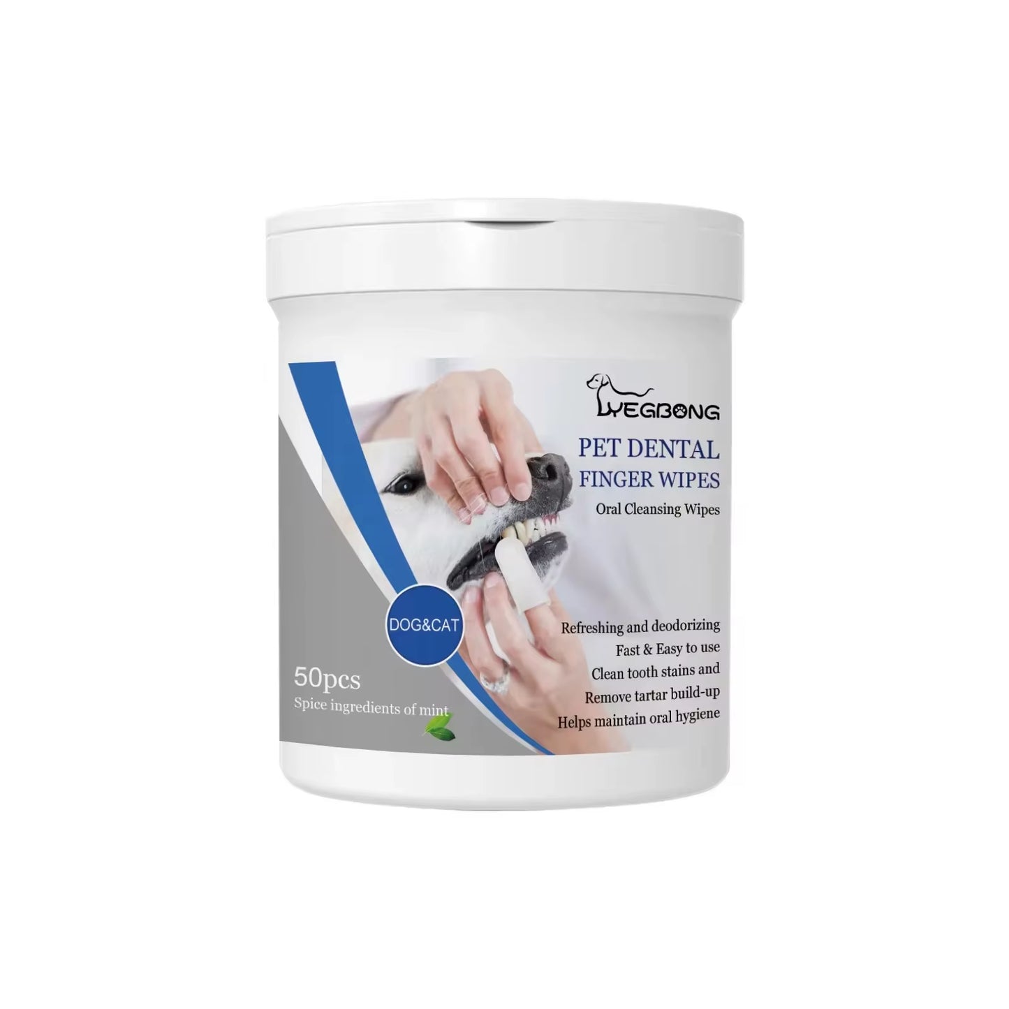 Pet Cleaning Wipes Dog Dental Finger Wipes Remove Tartar Deoderant Puppy Teeth Oral Cleaning Tool Cat Disposable Grooming Tools
