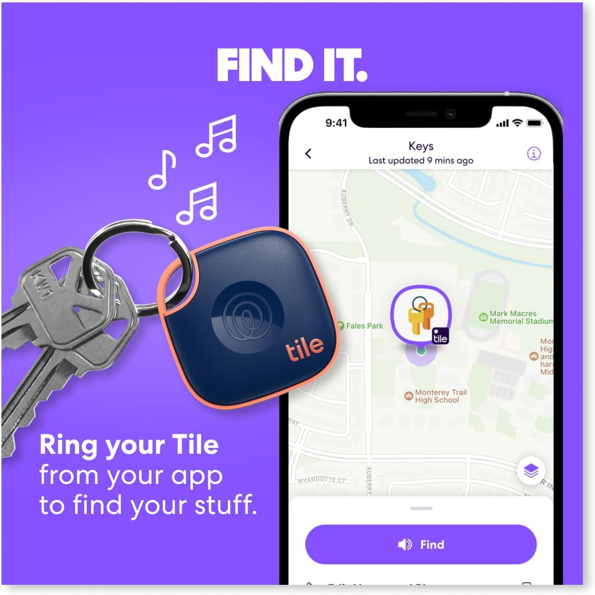 by Life360 Mate Bluetooth Tracker, Keys Finder and Item Locator for Keys, Bags and More. Phone Finder. Both Ios and Android Compatible. 1-Pack (Pink Punch)