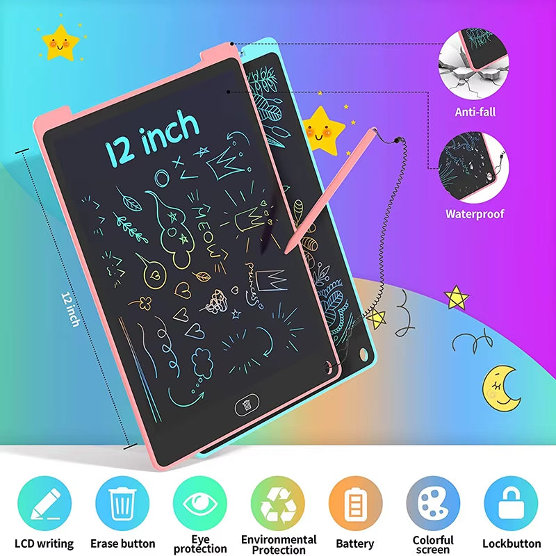 12-Inch LCD Writing Tablet – Electronic Drawing & Handwriting Pad for Kids, Digital Graphic Board Toy