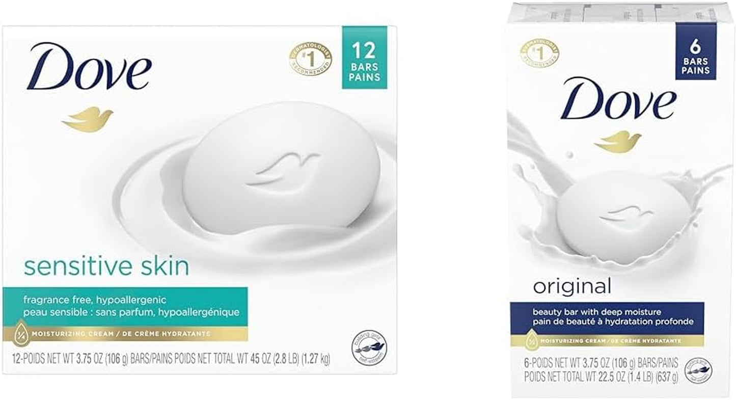 Sensitive Skin + Original Beauty Bar Bundle | More Moisturizing than Bar Soap