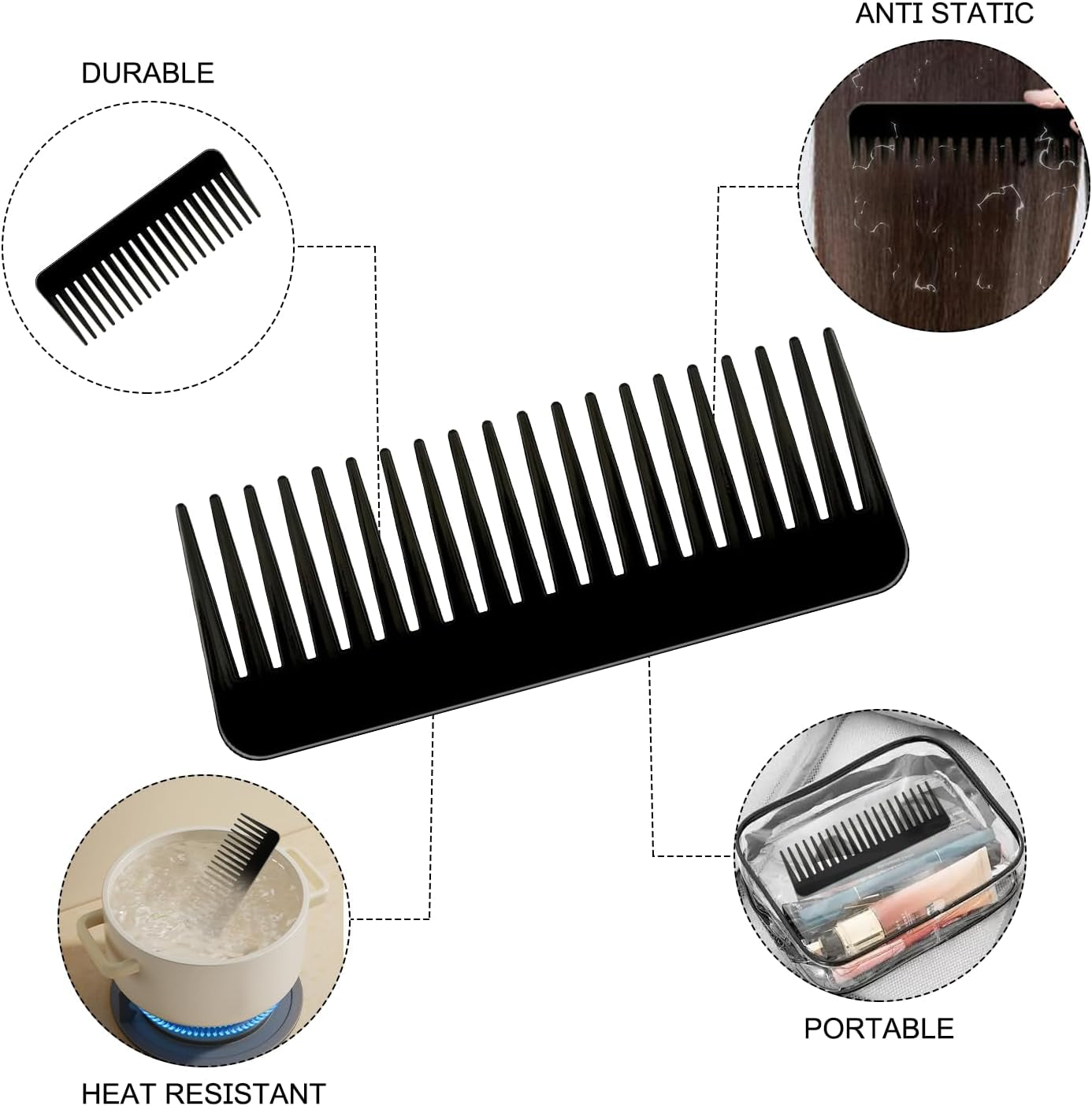 Wide Tooth Comb for Women Wide Tooth Comb for Curly Hair Hair Combs for Women Hair Comb for Men Curly Hair Comb Peigne Cheveux Styling Comb Wet Hair Comb Mens Comb round Tooth Comb Haircomb 4PCS