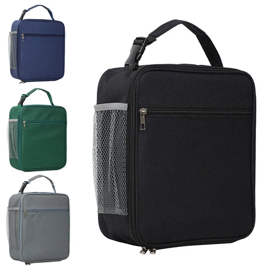 Portable Large Capacity Insulated Lunch Box, Reusable Lunch Bag for Men Women, Waterproof Oxford Cloth Insulated Cooler Bag