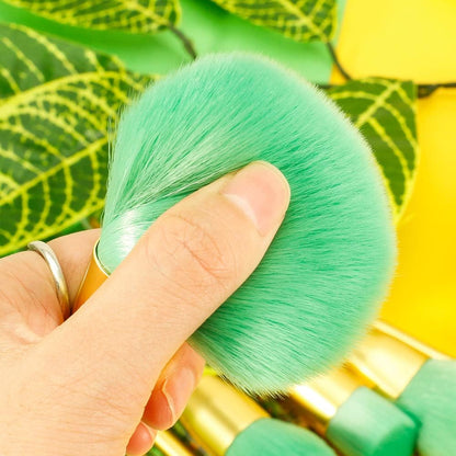 Tropical Makeup Brushes 14 Pieces Professional Makeup Brushes Set Premium Synthetic Kabuki Foundation Blending Contour Face Powder Mineral Eyeshadow Make up Brushes Set