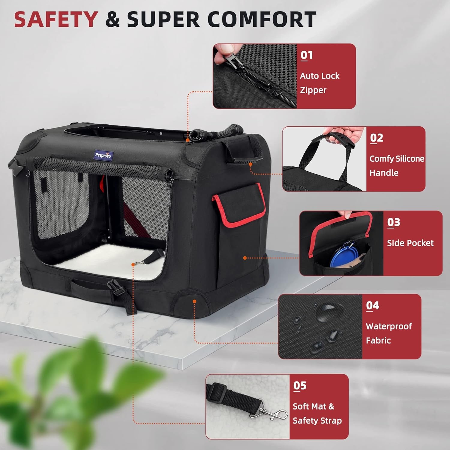 Extra Large Cat Carrier for 2 Cats Small Medium Dogs，Soft Sided Pet Carrier 24X17X17 for Car Travel with Collapsible Litter Box, Warm Blanket, Foldable Bowl and Washable Pad