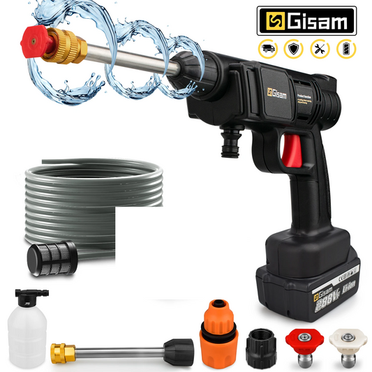 GISAM 60BAR Cordless High Pressure Car Washer - 30000mAh Portable Water Cleaning Machine (Tool Only - Makita 18V Battery Compatible)