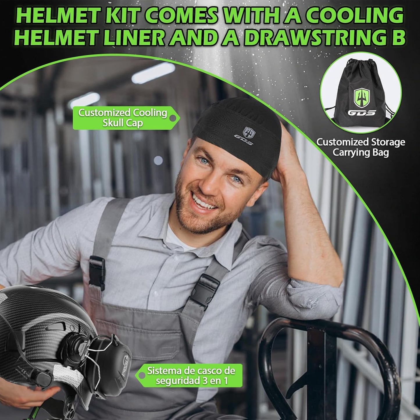 ConnectGuard Pro Safety Helmet - Bluetooth Ear Protection with Visor & Ventilation System