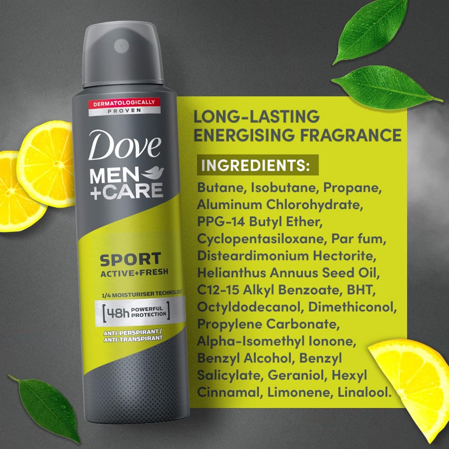 Men + Care Anti-Perspirant Spray 150Ml Sport Active + Fresh, 48Hr