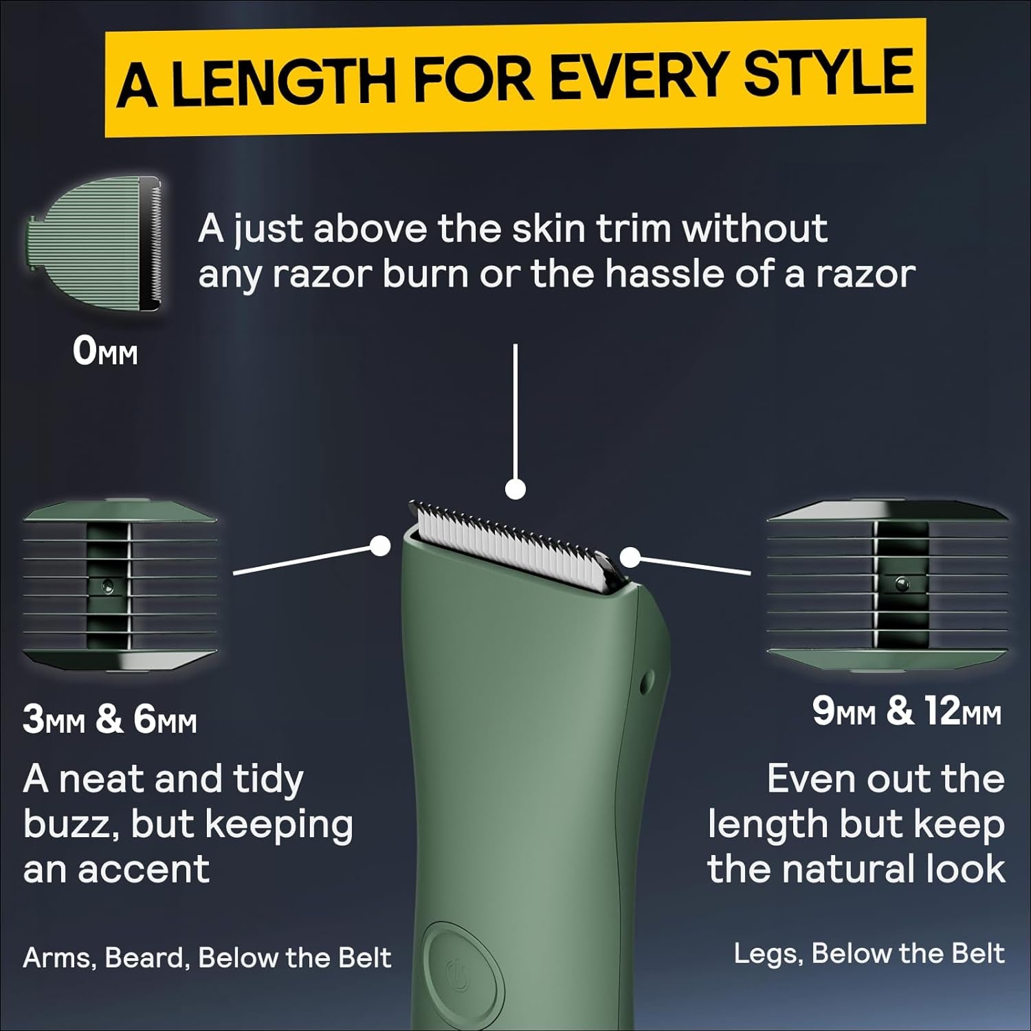 Manscape, Ball Trimmer Men, Bikini Trimmer Women, Body Hair Trimmer, Pubic Hair Trimmer, Ball Shaver, Men Body Shaver, Sage