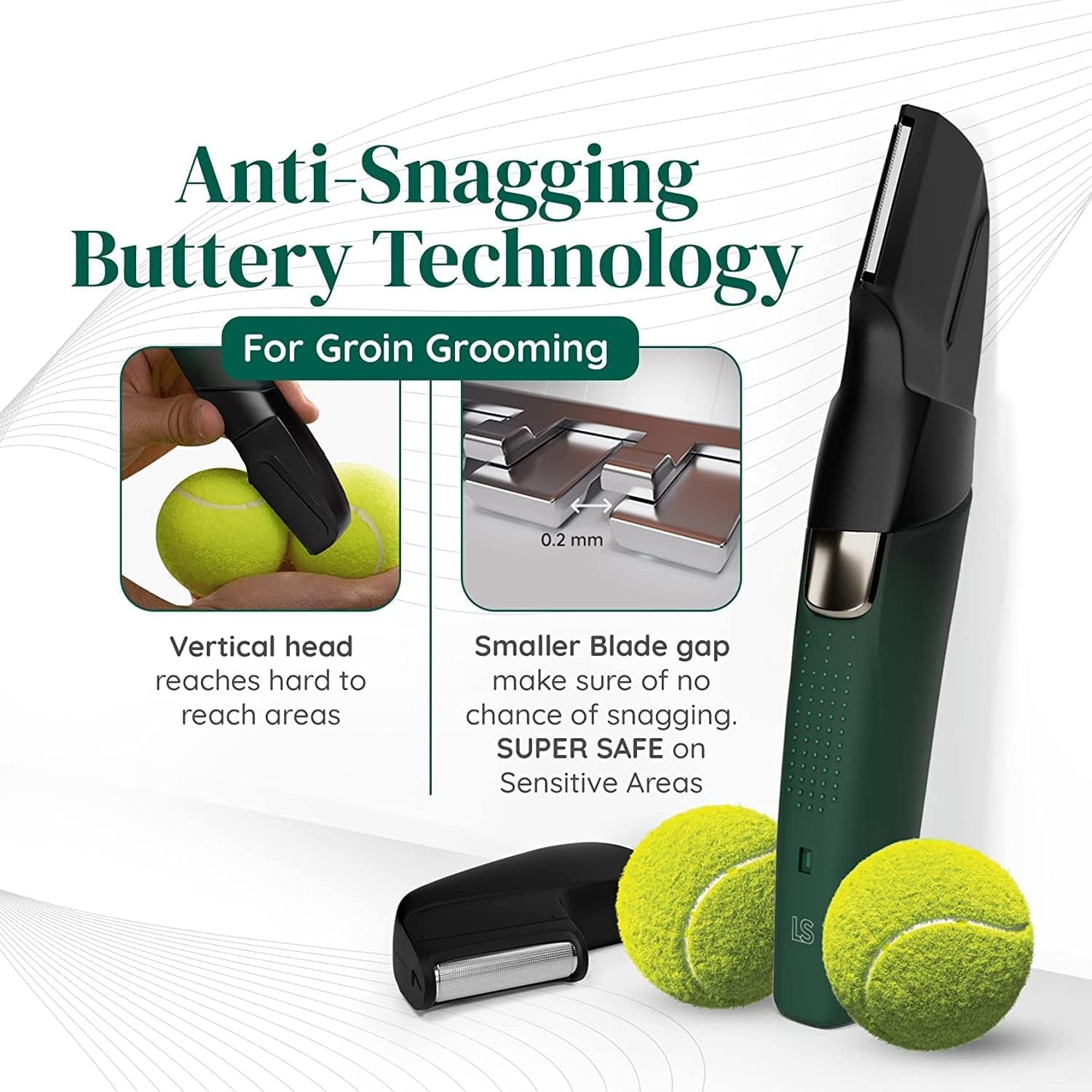 Face & Body Multi Grooming Trimmer for Men with Beard Trimmer, 20 Length Settings, 90 Mins Run Time Fast Charging Battery, Rounded Blades, Washer Bag, Charging Stand, Waterproof (Green)