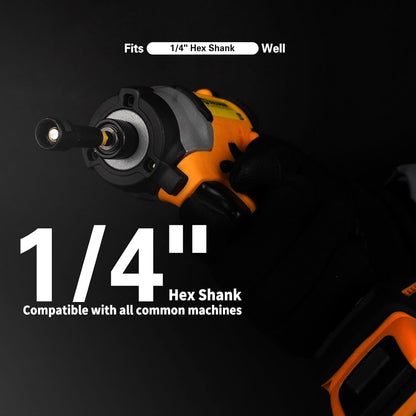 Facoow 55-Piece Magnetic Impact Nut Driver Set - Premium S2 Steel Bits with Deep Drivers, Wing Nut Setters & 1/4" Quick Change Extension
