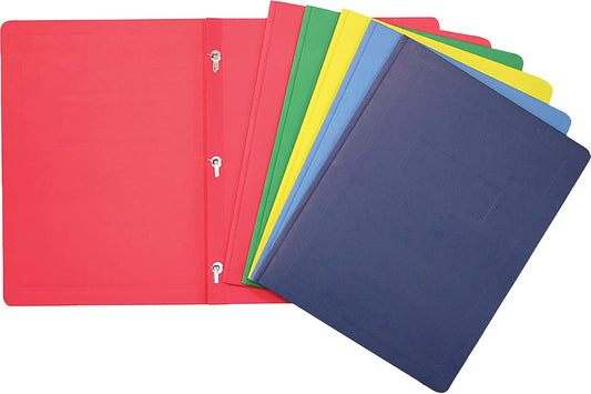 Hilroy 25 Pack-  3 -Prong Report Covers, 9-1/8" X 11-1/2", Assorted Colours (06249)