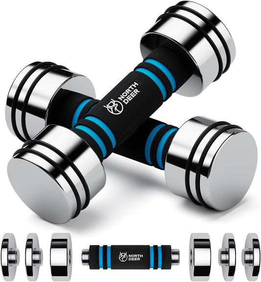 Steel Dumbbells – Ultracompact & Adjustable Chrome Dumbbells
