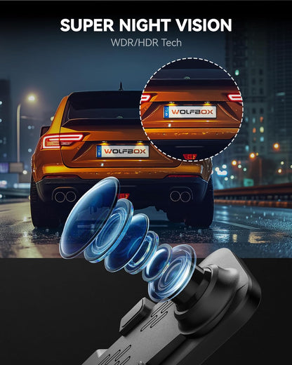 G840S 12" 4K Rear View Mirror Camera, 2160P Full HD Smart Mirror Dash Cam for Cars & Trucks, Mirror Front and Rear View Dual Cameras, Night Vision, Parking Assistance, Included 32GB Card & GPS