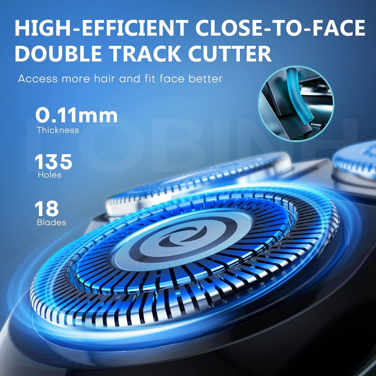 Electric Shaver for Men, 100% Washable Rotary Shaver, Rechargeable Electric Razor Wet & Dry Shaving with Pop-Up Trimmer, 1 Hour Fast Charging, 4D Floating Head, LCD Power Indicator - PA188 (Rotary Shaver)