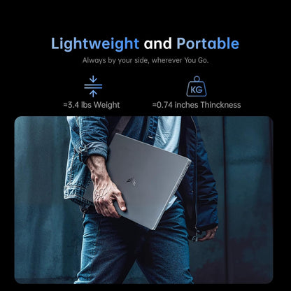 Laptop Computer Intel N97 Windows Laptop 15.6-In 16GB DDR4 512GB SSD Ordinateur Portable Numeric Keypad Wifi5 HDMI Type-C USB3.2 TRRS Webcam Office Laptops Student Laptops