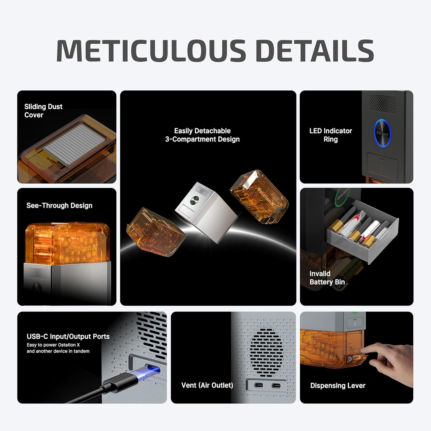 OLIGHT Ostation X Smart Battery Management System - 3-in-1 Automatic AA Rechargeable Battery Charger