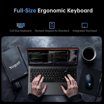 15.6" Laptop Computer with Processor(Up to 3.6Ghz), 16GB RAM 512GB SSD Laptop, Windows 11 Pro Traditional Laptops with FHD Screen, Webcam, Light&Thin, HDMI, Type-C, USB3.2
