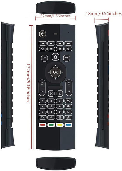 MX3 2.4G Air Remote Mouse Multifunctional with 7 Color Backlit Remote Control, Mini Wireless Keyboard & Infrared Remote Control Learning for Android TV Box, Projector, PC, Mac,Ps3,Pad,Xbox