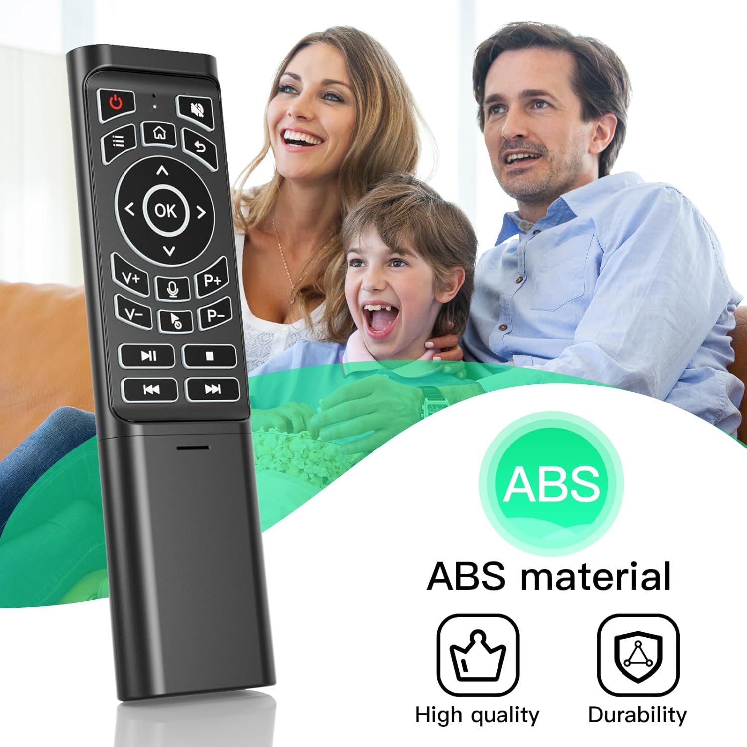 Air Fly Mouse Remote,2.4Ghz Remote Control with Air Mouse and Wireless Keyboard,Support for Android TV Box,Smart Tv,Projector,Pc,Windows,Htpc,All-In-One Pc/Tv,Mac Os,Linux,Plug and Play with USB