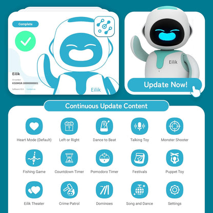 Eilik Interactive AI Robot Companion - Smart Desktop Pet with Emotional Intelligence, Touch Sensors & Voice Recognition for Kids & Adults