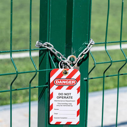 Set of 50 Lockout Tagout Tags with Zip Ties – “Danger Do Not Operate” Safety Tags, Tear & Water Resistant, OSHA Compliant, Out of Service & Equipment Repair