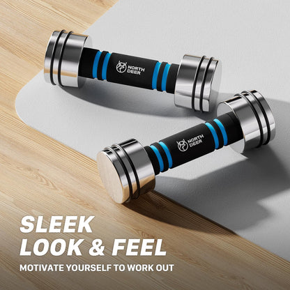 Steel Dumbbells – Ultracompact & Adjustable Chrome Dumbbells
