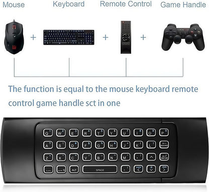 MX3 2.4G Air Remote Mouse Multifunctional with 7 Color Backlit Remote Control, Mini Wireless Keyboard & Infrared Remote Control Learning for Android TV Box, Projector, PC, Mac,Ps3,Pad,Xbox