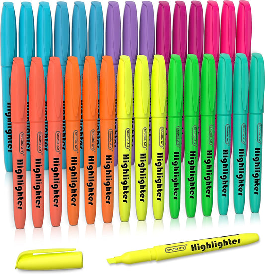 Highlighters, 30 Pack Highlighters Assorted Colors, 10 Colors Chisel Tip Dry-Quickly Non-Toxic Highlighter Markers for Adults Kids Highlighting in Home School Office