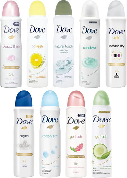 Antiperspirant Spray, International Version, 150 Ml (Pack of 10)