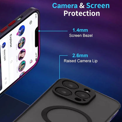 Magnetic Mobile Phone Case with Stand for Iphone 16 Pro Max 15 14 plus 13 12 Mini 11 Translucent Cover with Kickstand