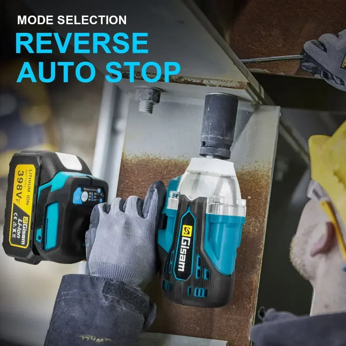 GISAM 4-Piece Brushless Power Tool Set - Impact Wrench, Electric Drill, Angle Grinder & Electric Hammer (Tools Only - Makita 18V Battery Compatible)