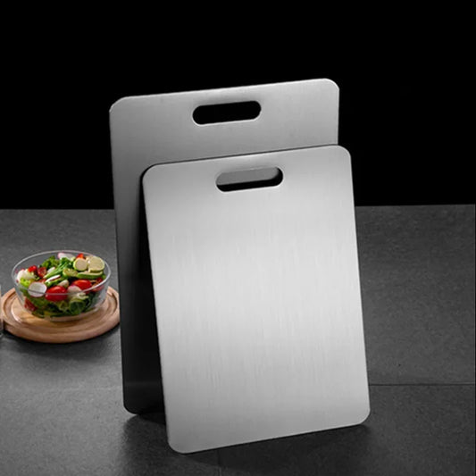 Premium Stainless Steel Thickened Cutting Board - Antibacterial & Mildew-Proof Kitchen Chopping Board for Fruit, Vegetable & Dough Preparation