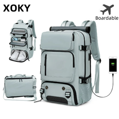 CampusPro™ Smart School Backpack with USB Charging & Shoe Compartment