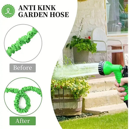  Expandable Magic Hose 25FT-200FT Lightweight Design Durable Materials W/ 7 Water Spraying Functions Hose Nozzle