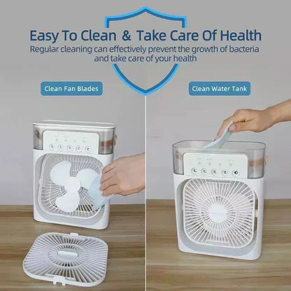 3-in-1 Multifunction Air Conditioner- Humidifying Fan with LED Mood Light