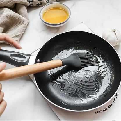 12-Piece Premium Silicone Kitchen Utensil Set - Non-Stick Cookware Tools with Wooden Handles