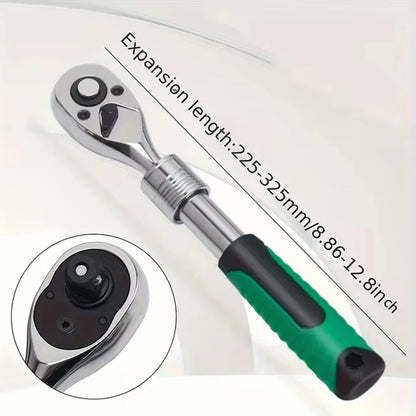Professional Multi-Drive Retractable Ratchet - 1/4", 3/8" & 1/2" Drive with 72-Tooth Precision
