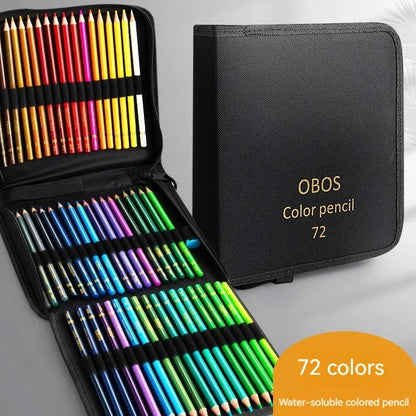 72/48 Colored Pencils Oil / Watercolor Color Pencils with Cloth Bag for Professional Drawing Sketching Art Supplies