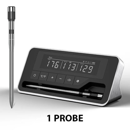 GrillSmart Bluetooth Wireless Meat Thermometer – Digital Probe with App, LCD Display for Oven, Smoker & BBQ