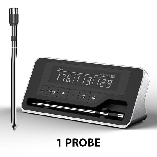 GrillSmart Bluetooth Wireless Meat Thermometer – Digital Probe with App, LCD Display for Oven, Smoker & BBQ